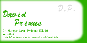 david primus business card
